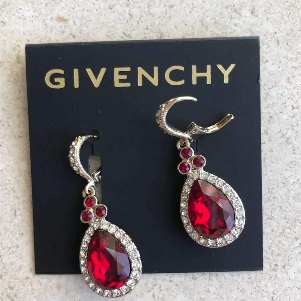 Givenchy Red Stone Drop earrings - Picture 4 of 7